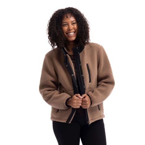 Womens Fleece Jacket Yuill in Beige