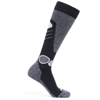 Unisex Adults Ski Socks Anselm in Black, Front view of footwear