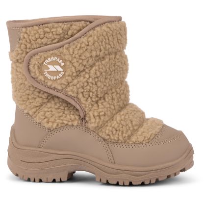 Kids Winter Boots Ewe in Beige, Back view of footwear