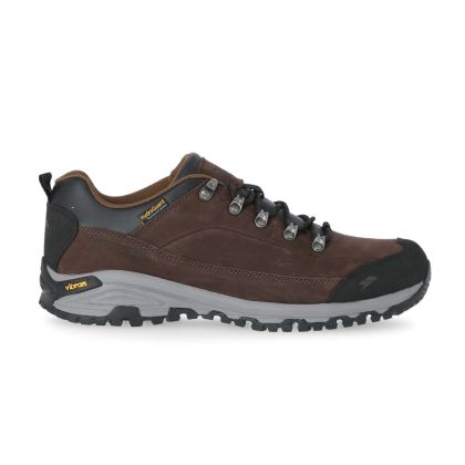Falark Men's Vibram Walking Shoes in Brown, Outside view of footwear