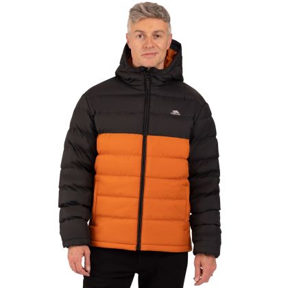 Mens Padded Water Resistant Jacket Oskar in Orange Spice